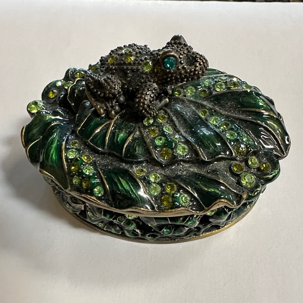 Green Frog Trinket Box - Picture 1 of 5